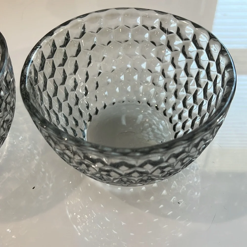CB2 grey honeycomb glass serving dishes - Picture 3 of 3
